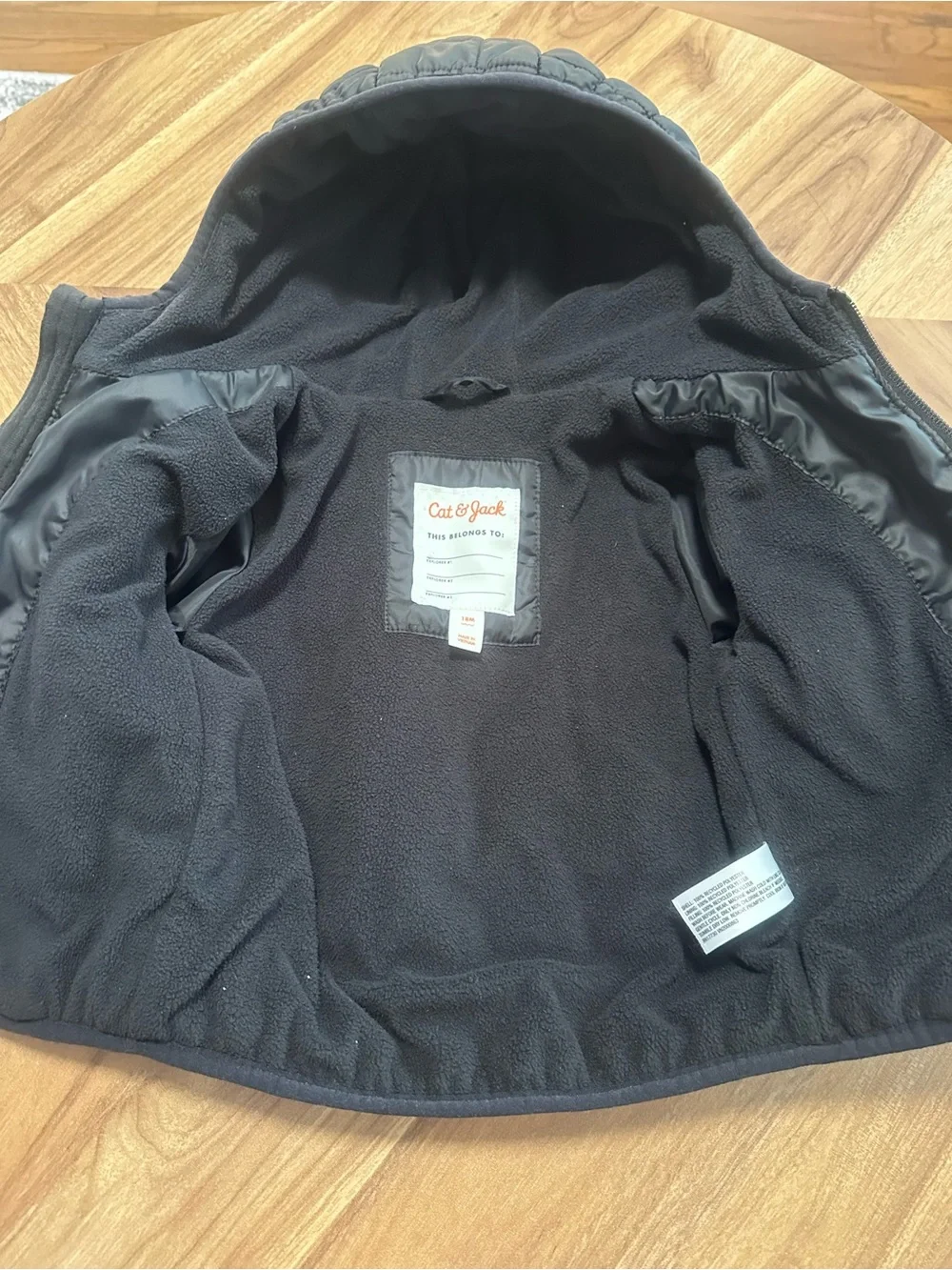 Cat & Jack black quilted puffer coat jacket girls 18M